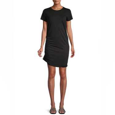 NWT Stitchdrop Black Ruched Knee Length T-Shirt D… - image 1