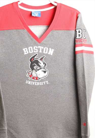 Vintage Champion Boston University V-neck Sweatshi