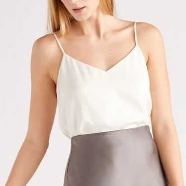 quince Washable Stretch Silk V-Neck Cami ivory S - image 1