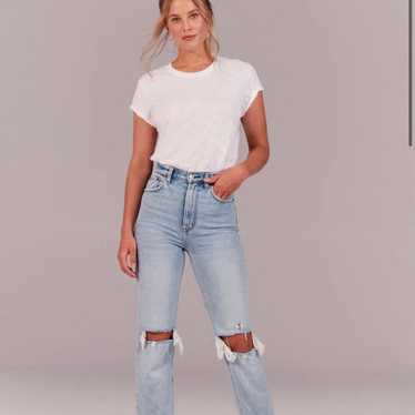 ultra high rise 90s straight jean