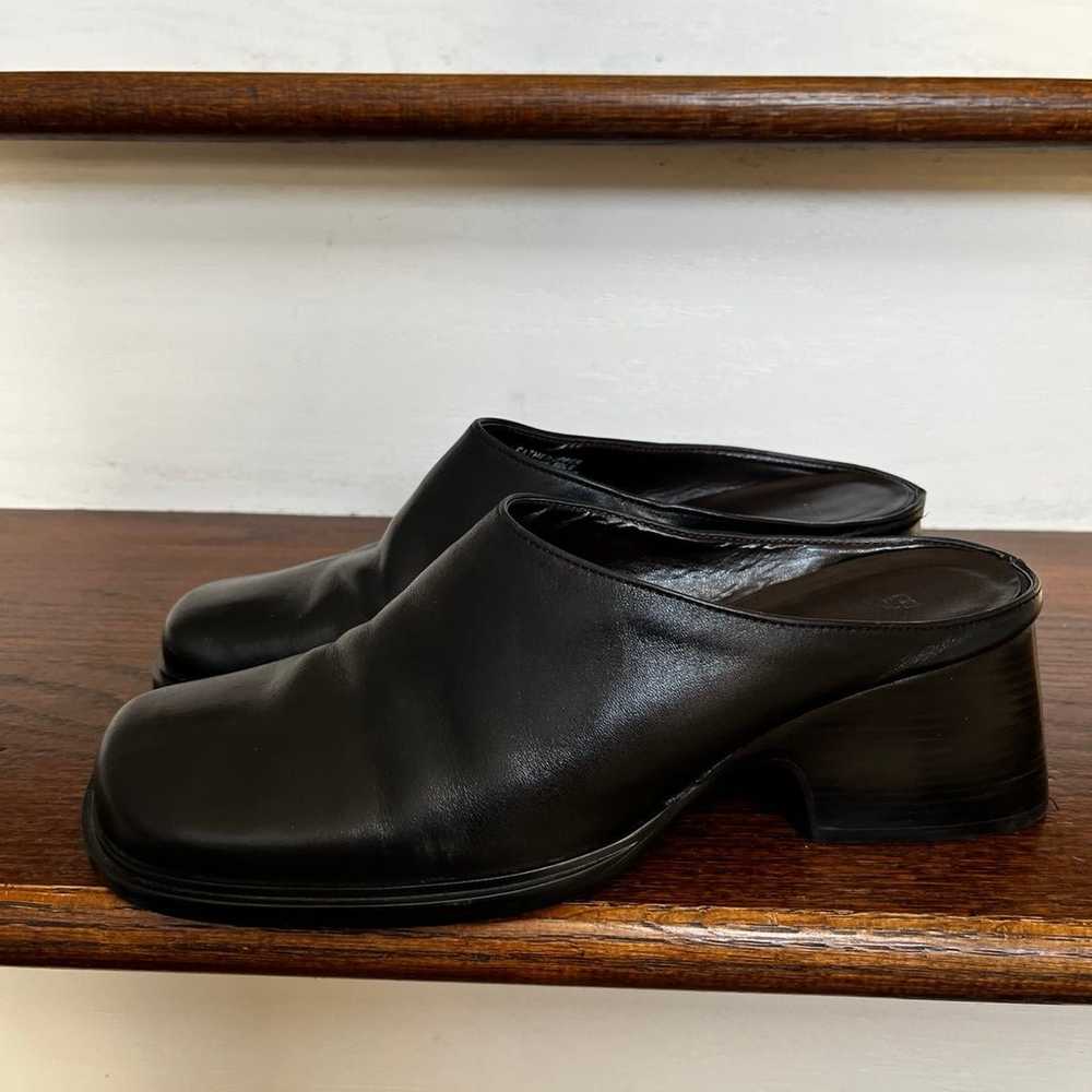 Womens Enzo Angiolino Vintage Black Leather Platf… - image 3