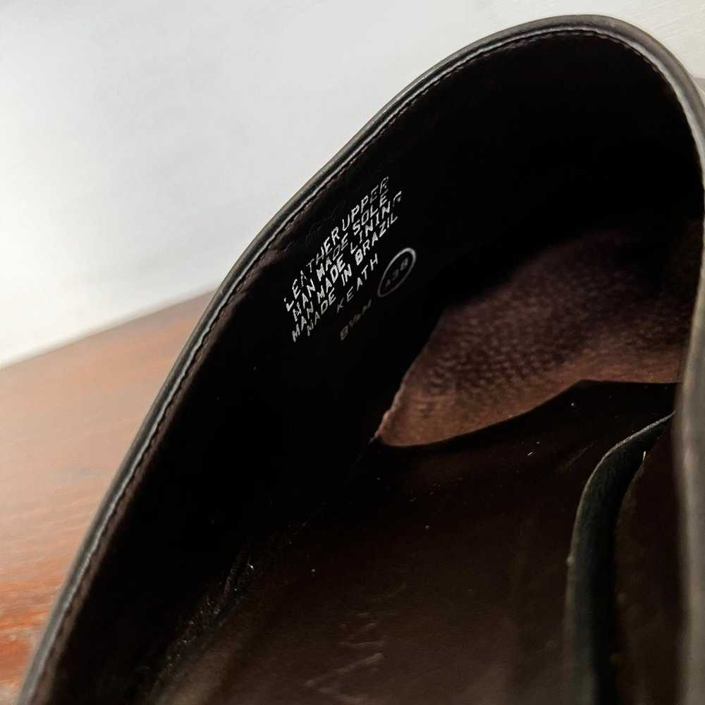 Womens Enzo Angiolino Vintage Black Leather Platf… - image 5