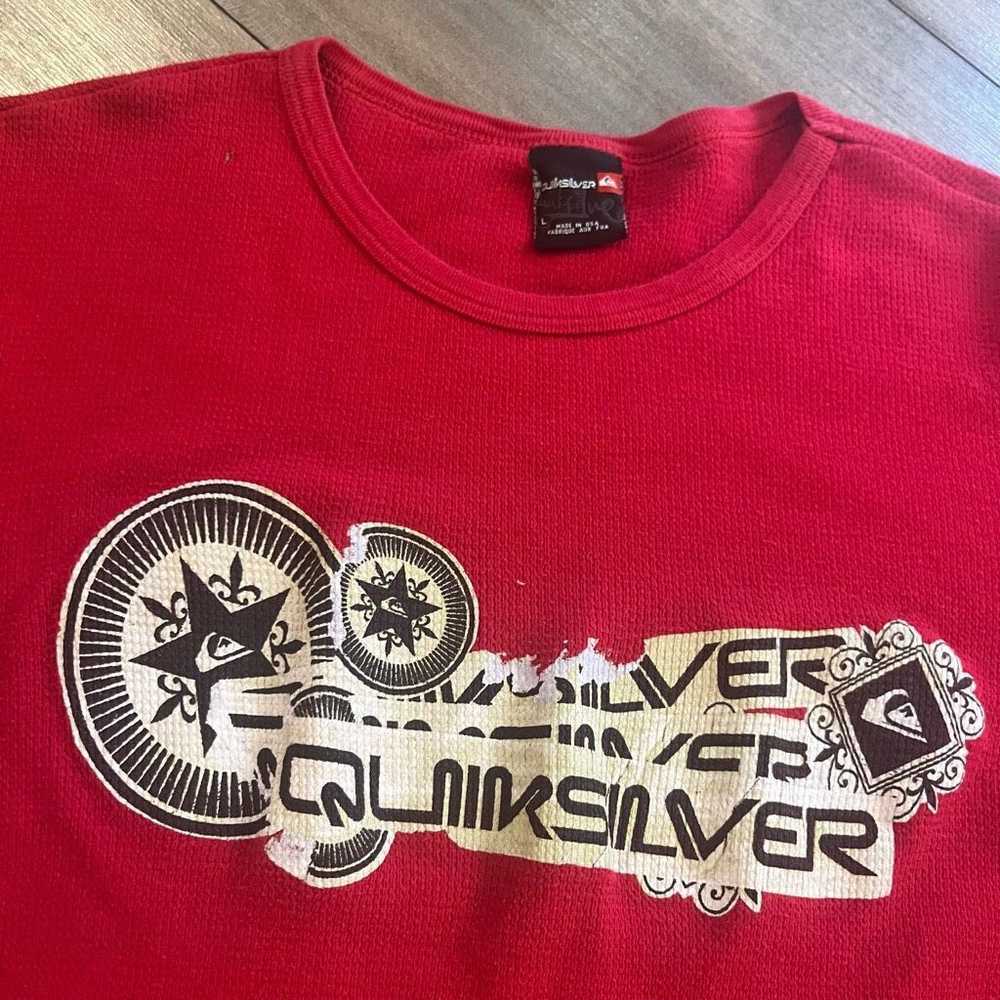 Quiksilver Y2K Quiksilver Red Casual Longsleeve S… - image 2