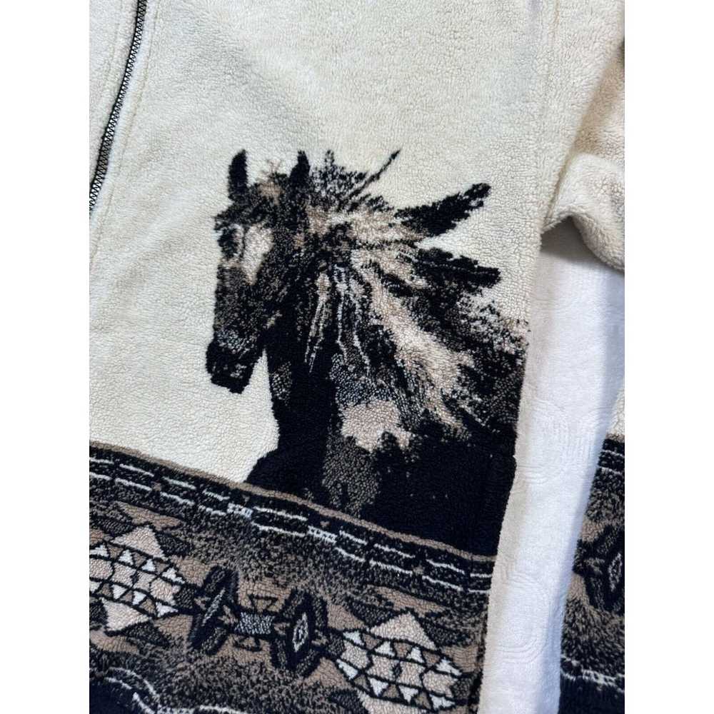 Vintage 90’s Outback Trading Company Horse Fleece… - image 4