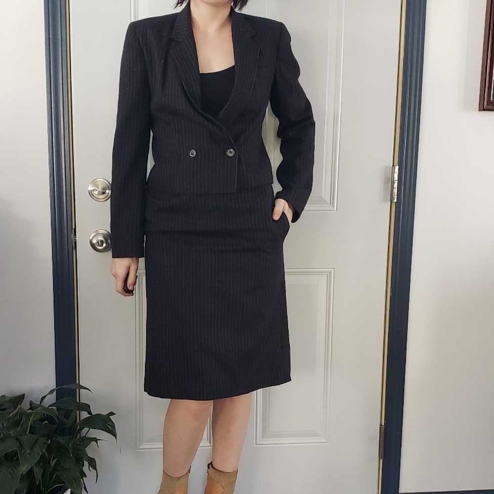 90s Linen Blend Skirt Suit - image 1