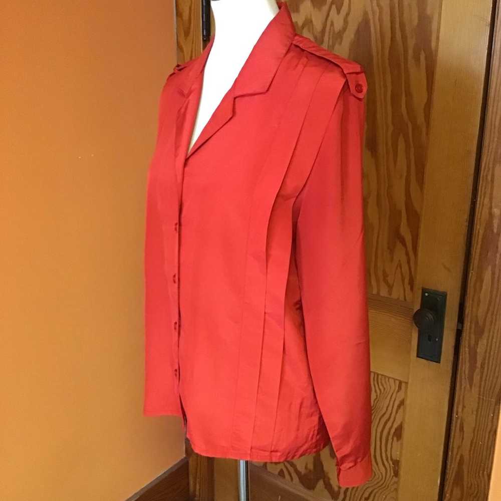 Vintage 90s Red Jaclyn Smith Blouse - image 10