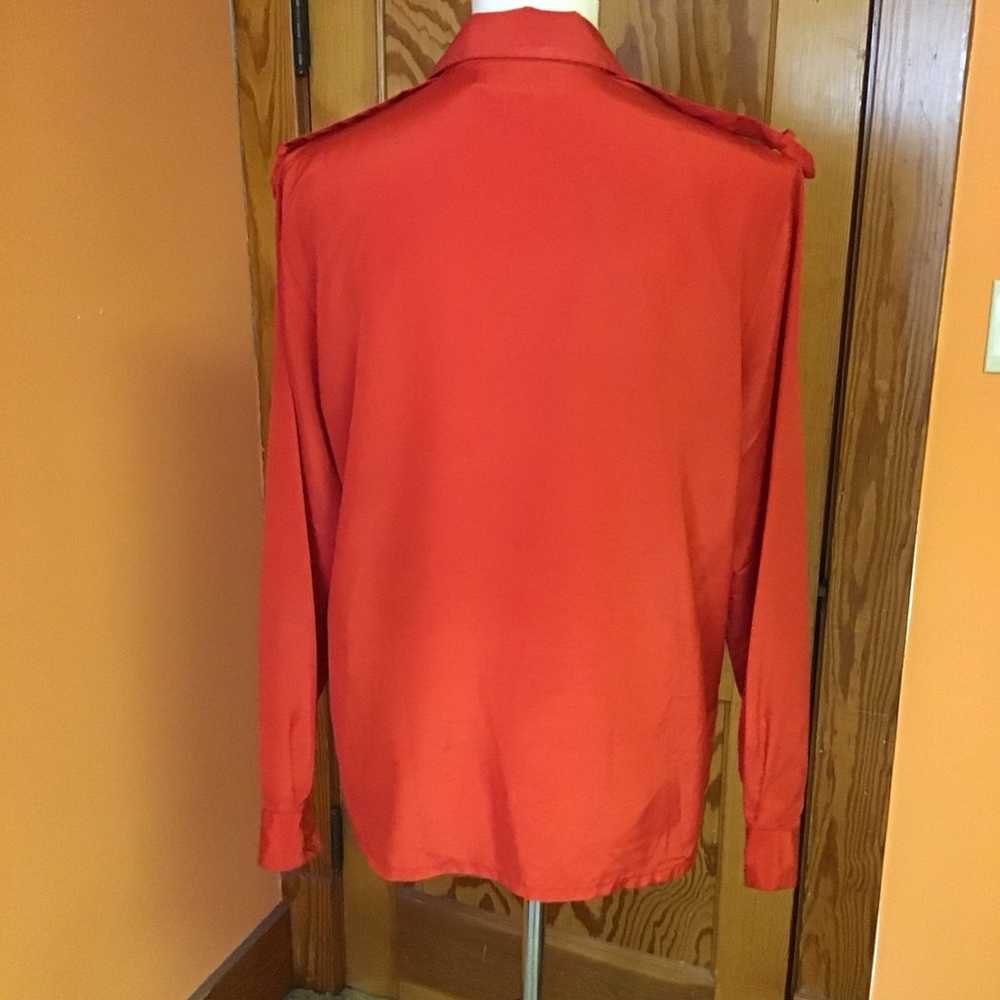 Vintage 90s Red Jaclyn Smith Blouse - image 11