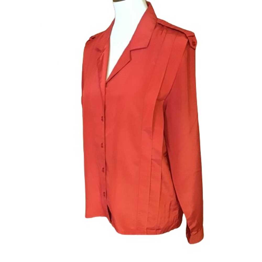 Vintage 90s Red Jaclyn Smith Blouse - image 1