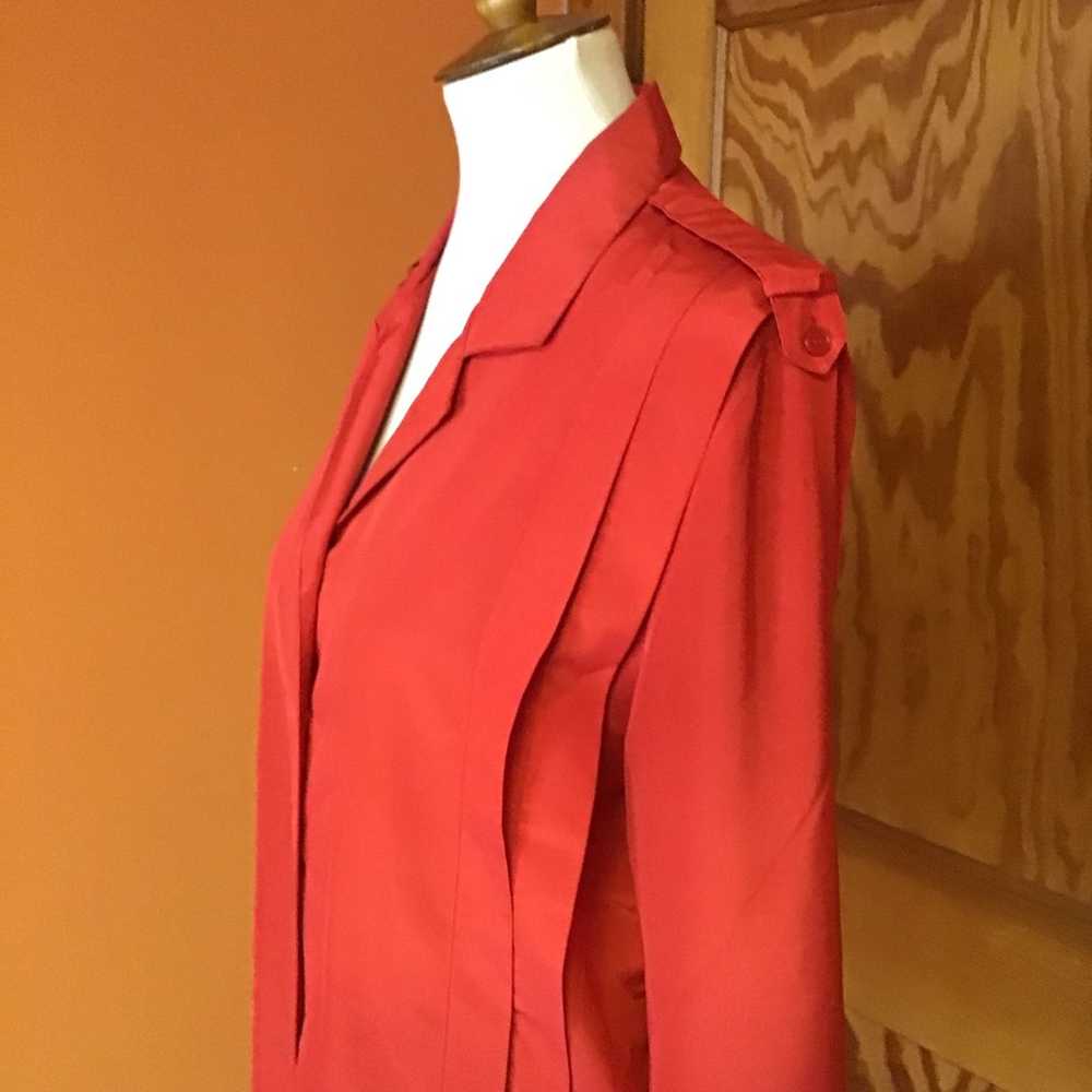 Vintage 90s Red Jaclyn Smith Blouse - image 6