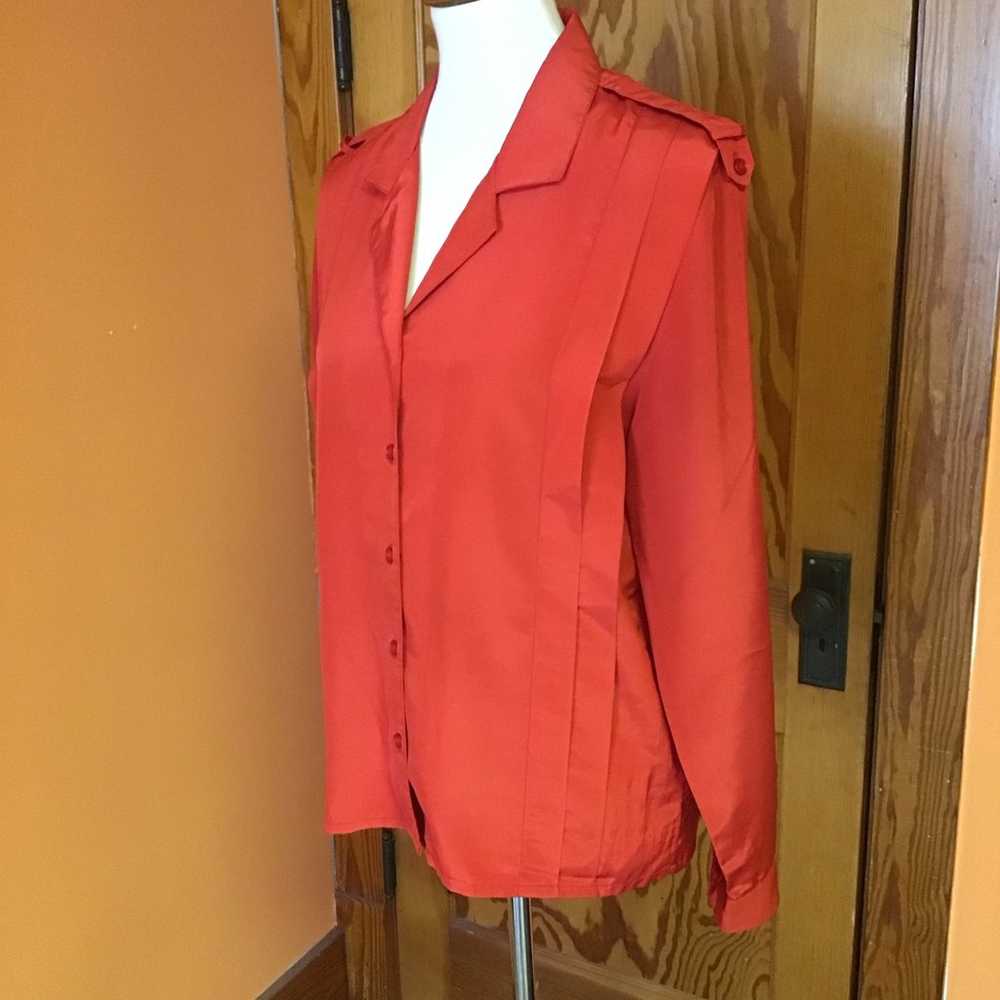 Vintage 90s Red Jaclyn Smith Blouse - image 7