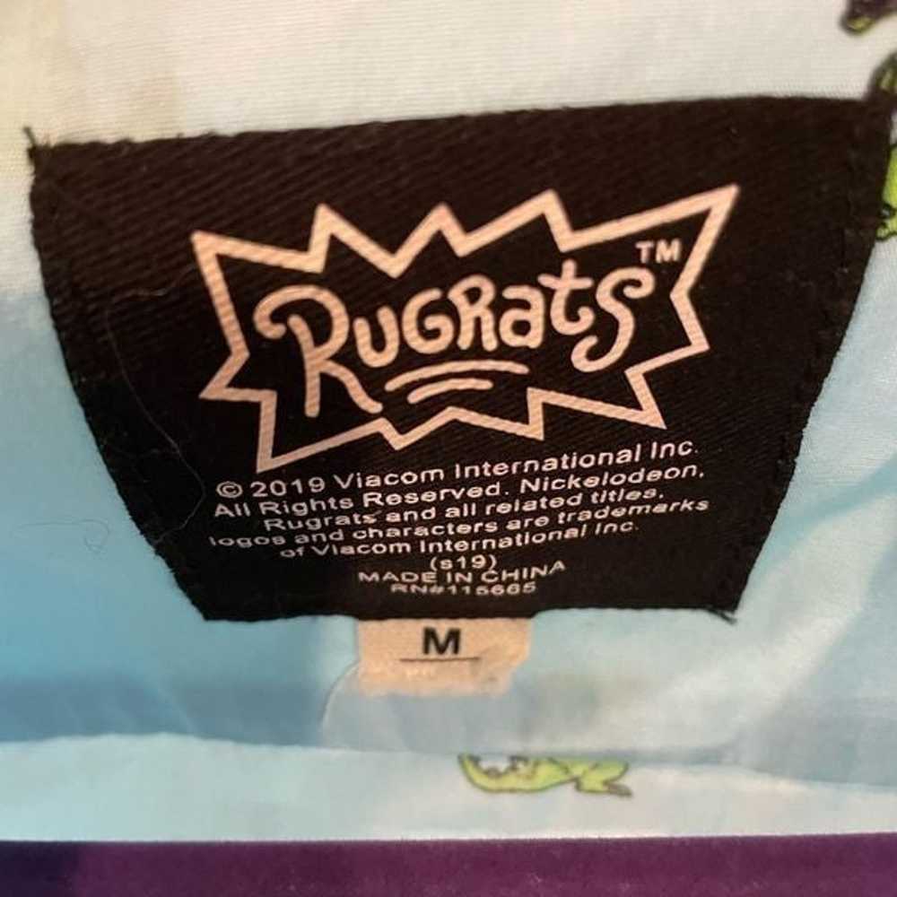 Men's Rugrats Reptar Button Down Shirt -Medium - image 3