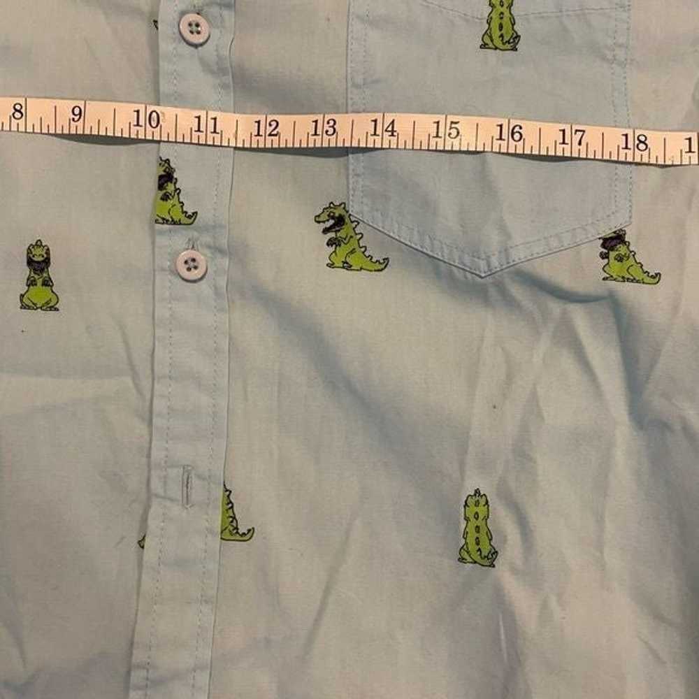 Men's Rugrats Reptar Button Down Shirt -Medium - image 4