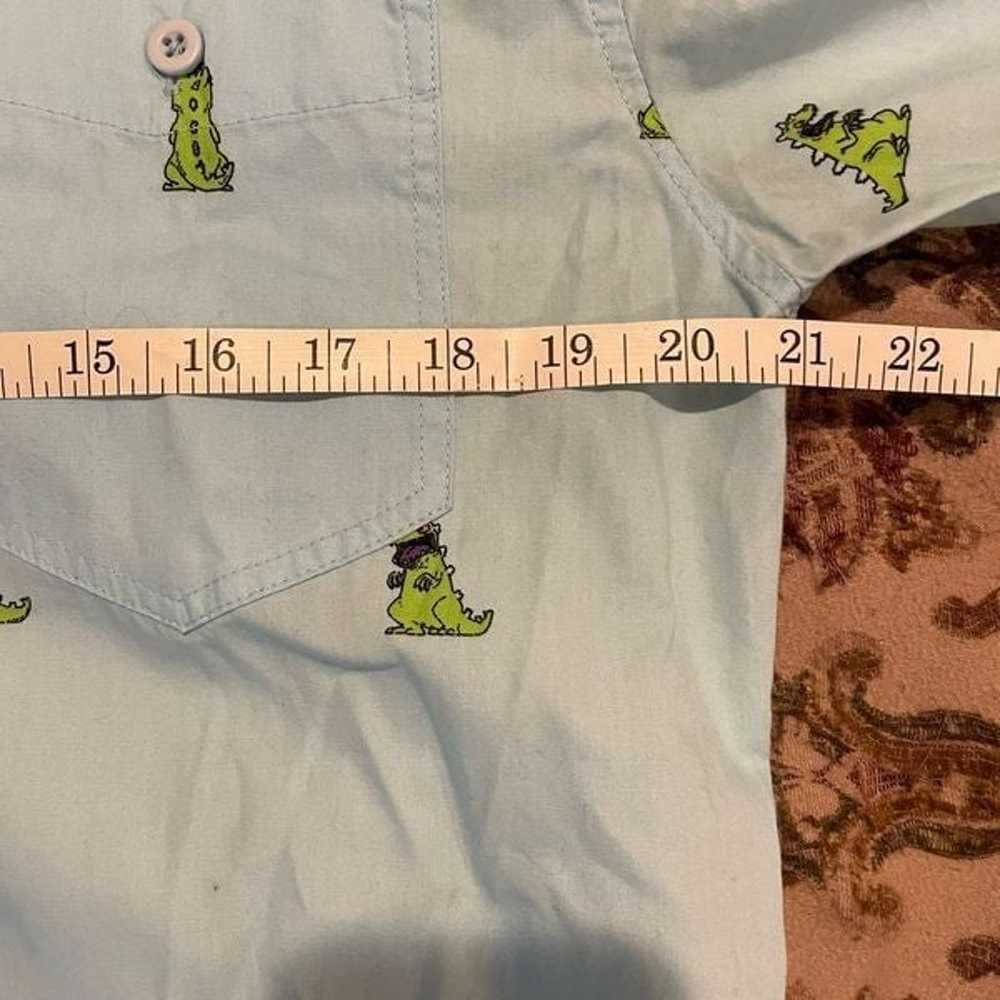 Men's Rugrats Reptar Button Down Shirt -Medium - image 7