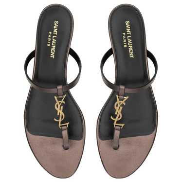 Saint Laurent Cassandra leather sandal - image 1
