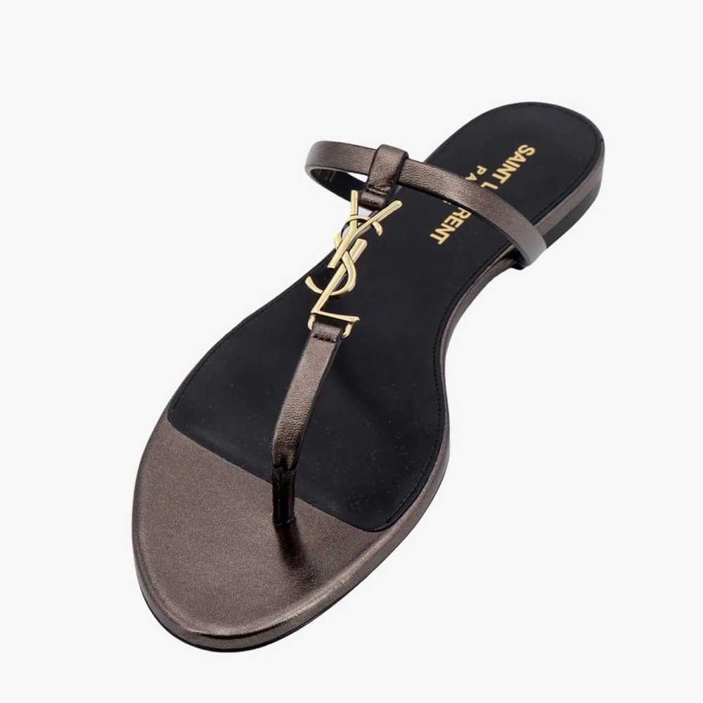 Saint Laurent Cassandra leather sandal - image 2