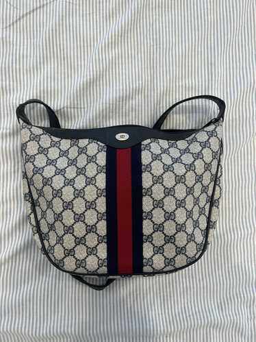 Gucci Gucci Navy Blue GG Hobo Messenger Bag