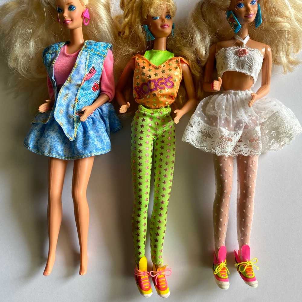 Vintage Barbie Rockers Era Doll Lot With Reeboks … - image 2