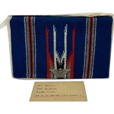 Chimayo Wool Clutch Purse in Original Box Ca. 1926