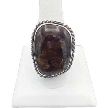 Sterling Silver Fire Agate Ring