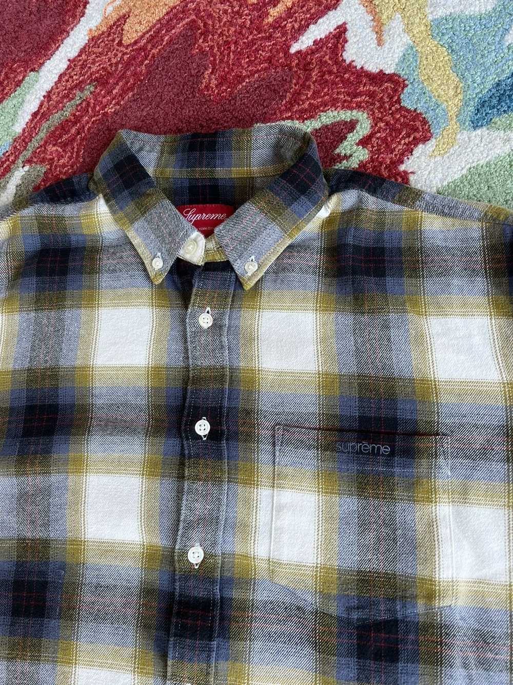Supreme Supreme Brushed Plaid Flannel Shirt SS22 … - image 4
