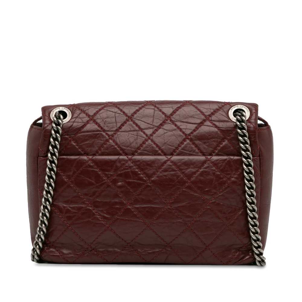 Red Chanel Aged Calfskin CC Square Flap Crossbody… - image 3