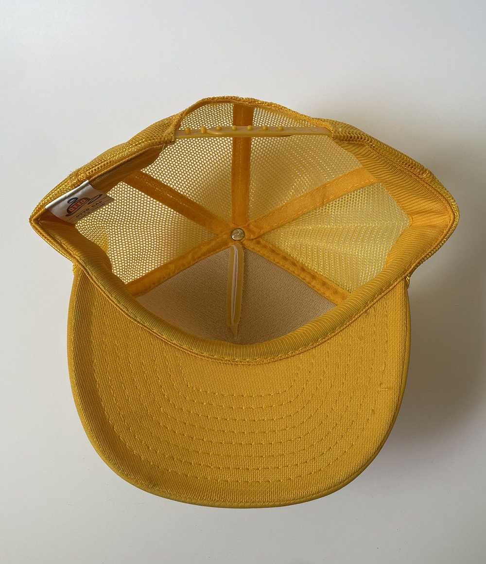 Vintage Vintage 1970s Yellow & White Trucker Hat … - image 8