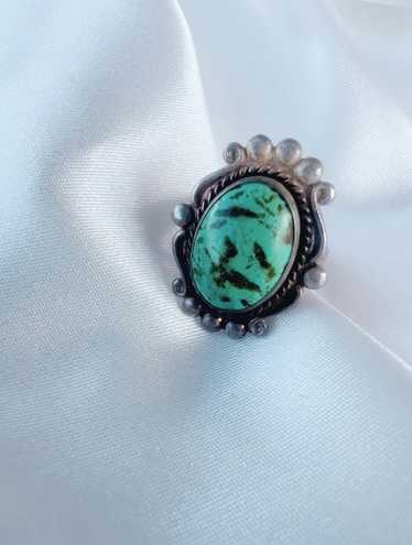 sterling silver 925 old pawn turquoise ring