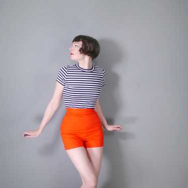 60s LONDONUS RED MINI SANFORISED COTTON SHORTS - 2