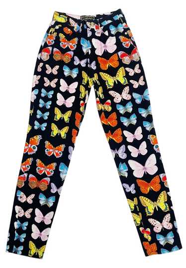 Versace Jeans Signature Label Butterfly Print Jean
