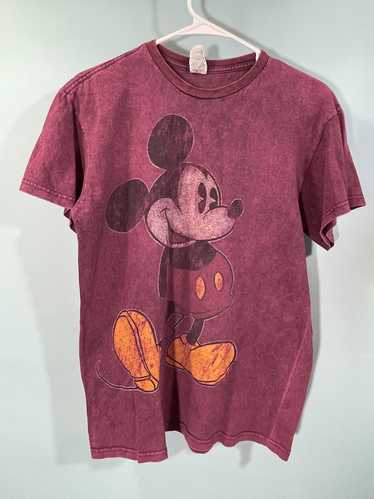 Vintage 90s Mickey Mouse T Shirt, Red Tee Shirt, D