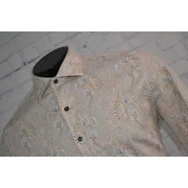 Tasso Elba 45340-a Tasso Elba Shirt Tan Paisley Ny