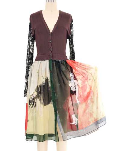 Jean Paul Gaultier Mixed Cardigan Dress