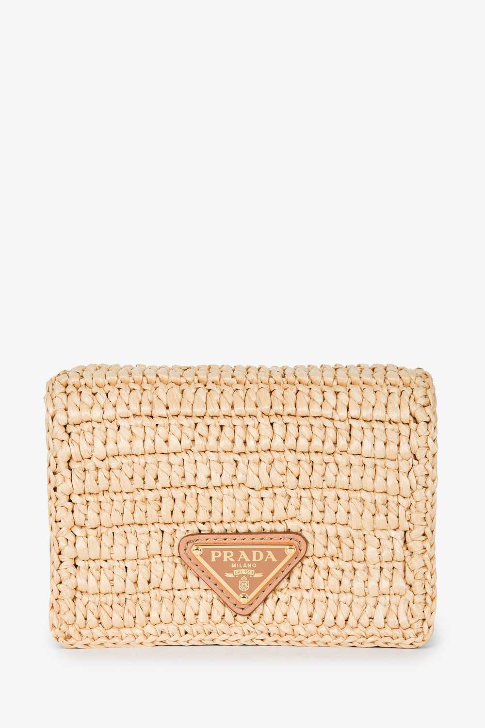 Prada Beige Crochet Cardholder with Crossbody Str… - image 6