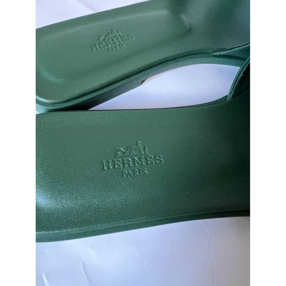 Hermès Oran leather mules - image 2