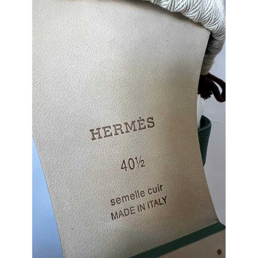 Hermès Oran leather mules - image 8