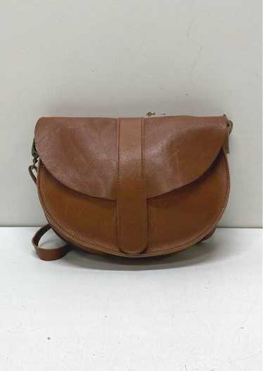 Molly G Clementine Crossbody Saddle Leather Bag Br