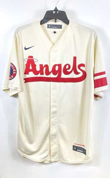 Nike Men Ivory MLB LA Angels Citty Connect Trowt #