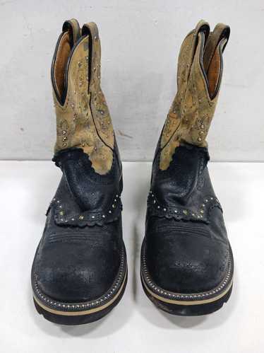 Women's Ariat Fatbaby Boots Black & Green Size10B