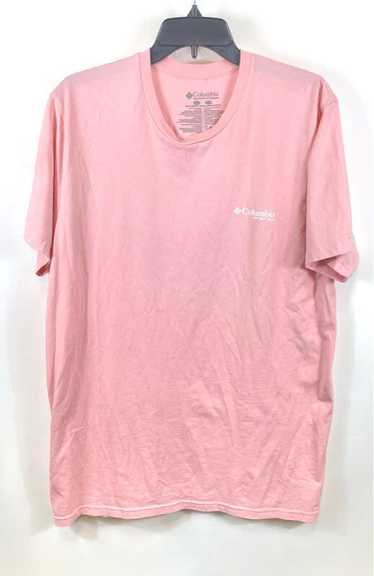 Columbia Womens Pink Cotton PFG Short Sleeve Roun… - image 1