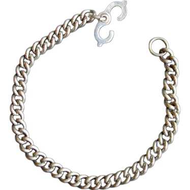 Vintage Sterling Silver Link Starter Charm Bracele