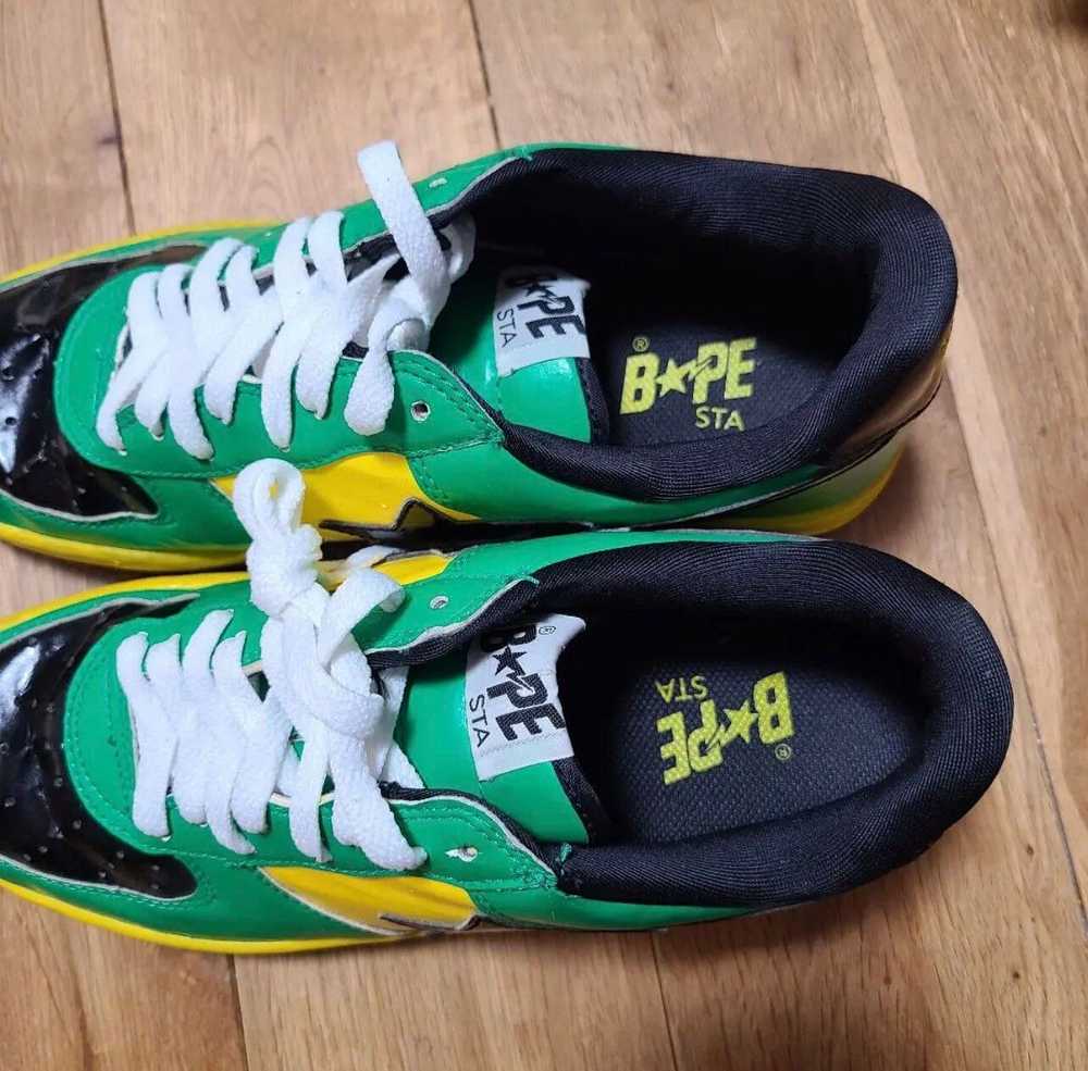 Bape BAPE Bapesta JAMAICA patent leather sneakers - image 4