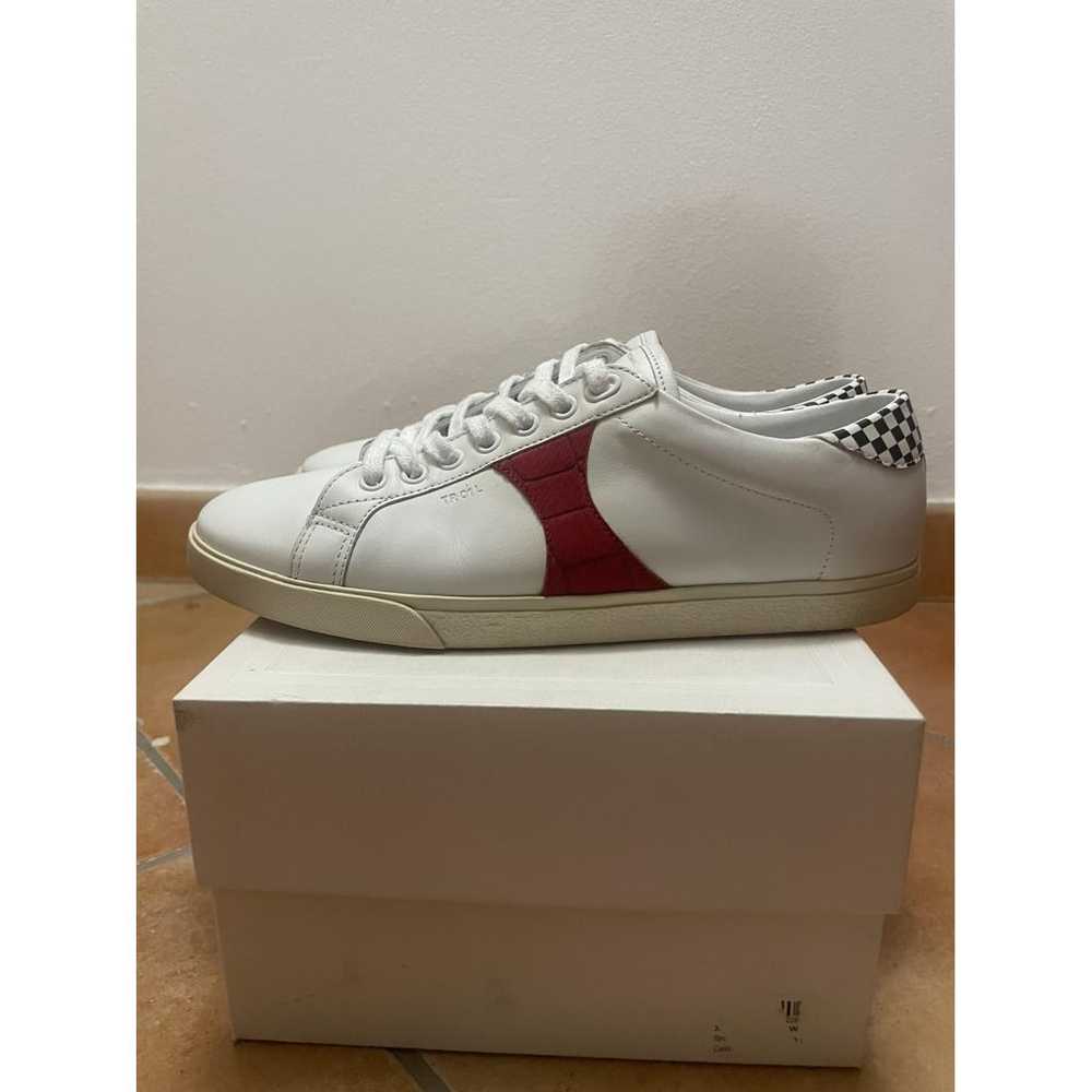 Celine Triomphe leather low trainers - image 4