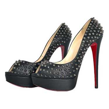 Christian Louboutin Lady Peep leather heels