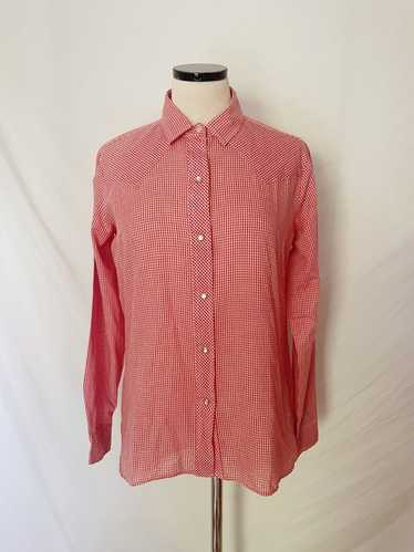 70’s Red Gingham Pattern Button Down by Karman - image 1