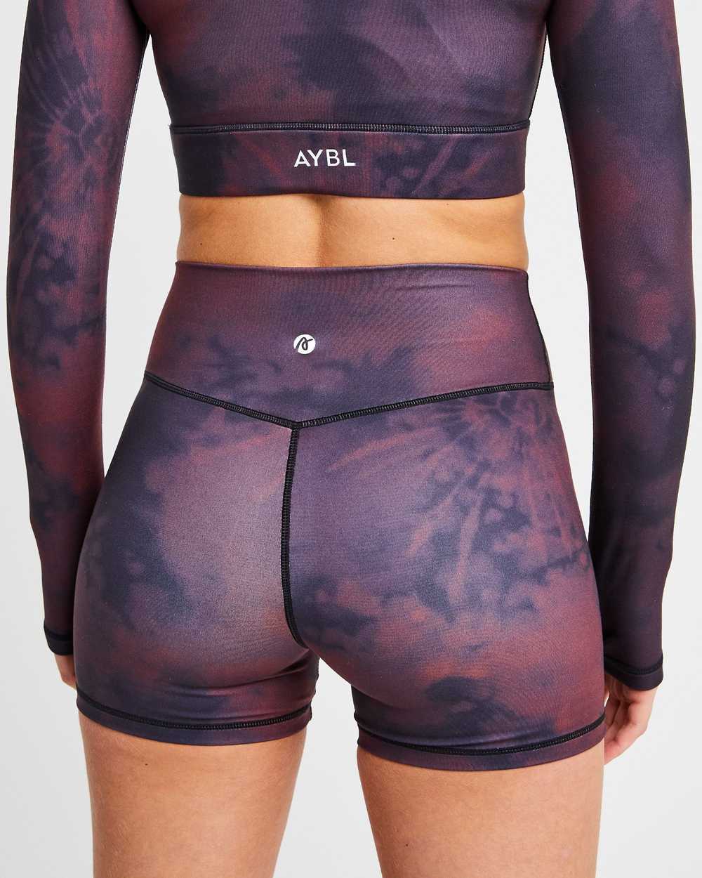 AYBL Core Shorts - Fire Red Tie Dye - image 2