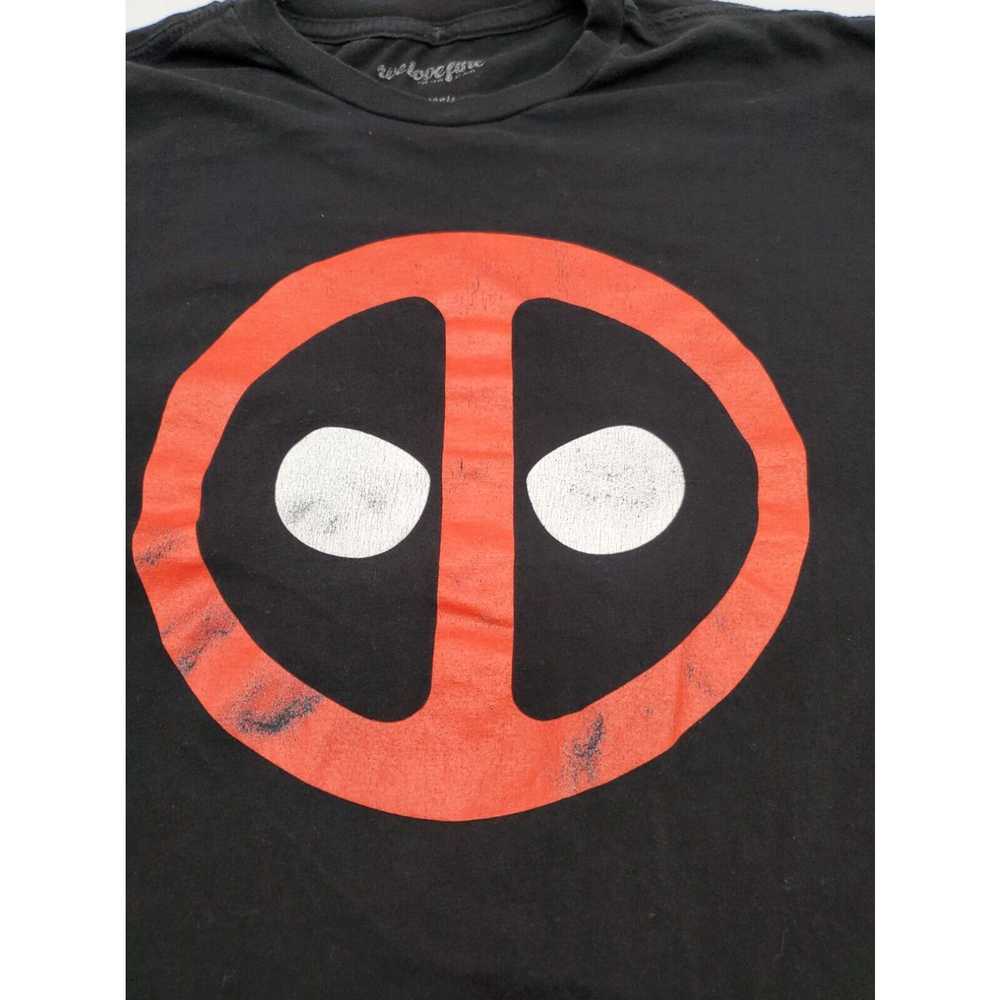 Vintage Marvel Deadpool Logo Large Men Black Comi… - image 2