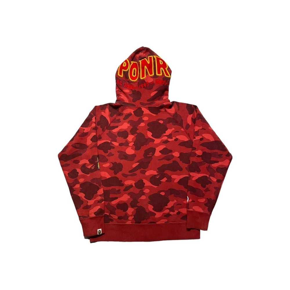 Bape × Vintage BAPE Red Camo Shark PONR Full Zip … - image 2