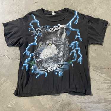 Animal Tee × Vintage 1990s American Thunder USA w… - image 1