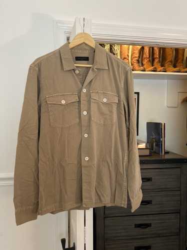 AllSaints Military Incline Shirt In Canvas Brown fashion Medium