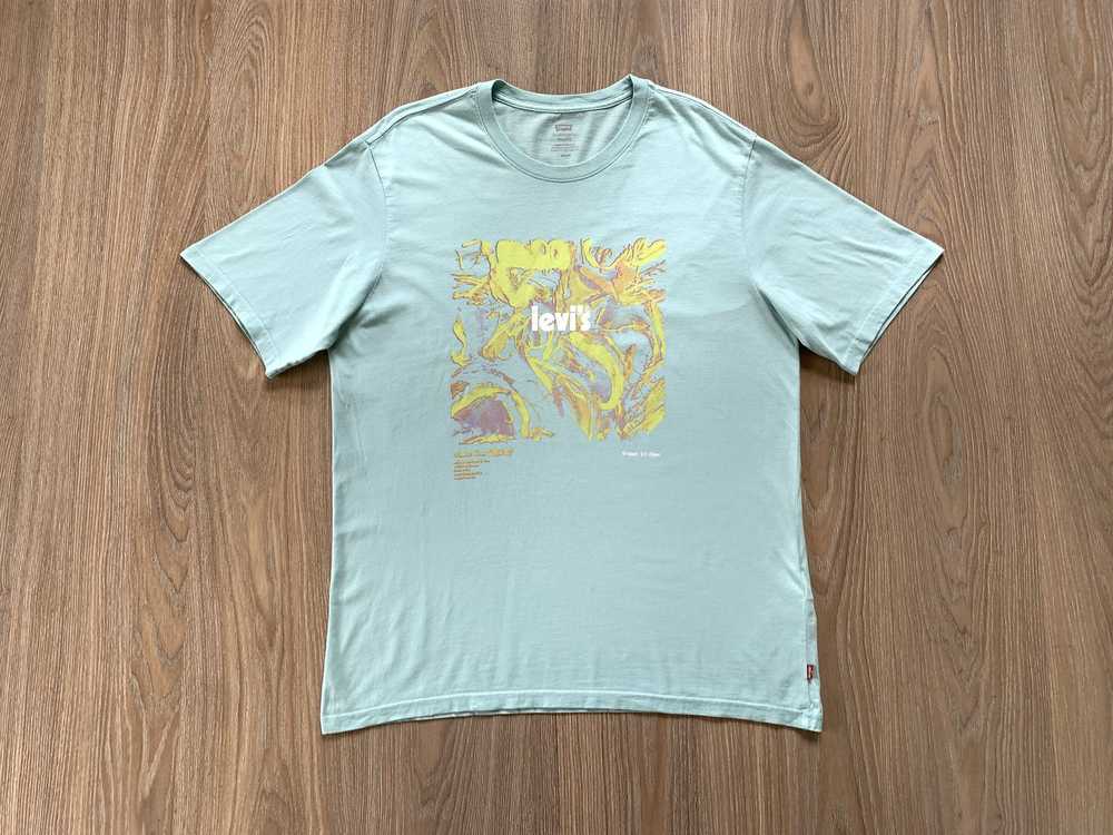 Levi's × Streetwear Levis Printed Turquoise T Shi… - image 2